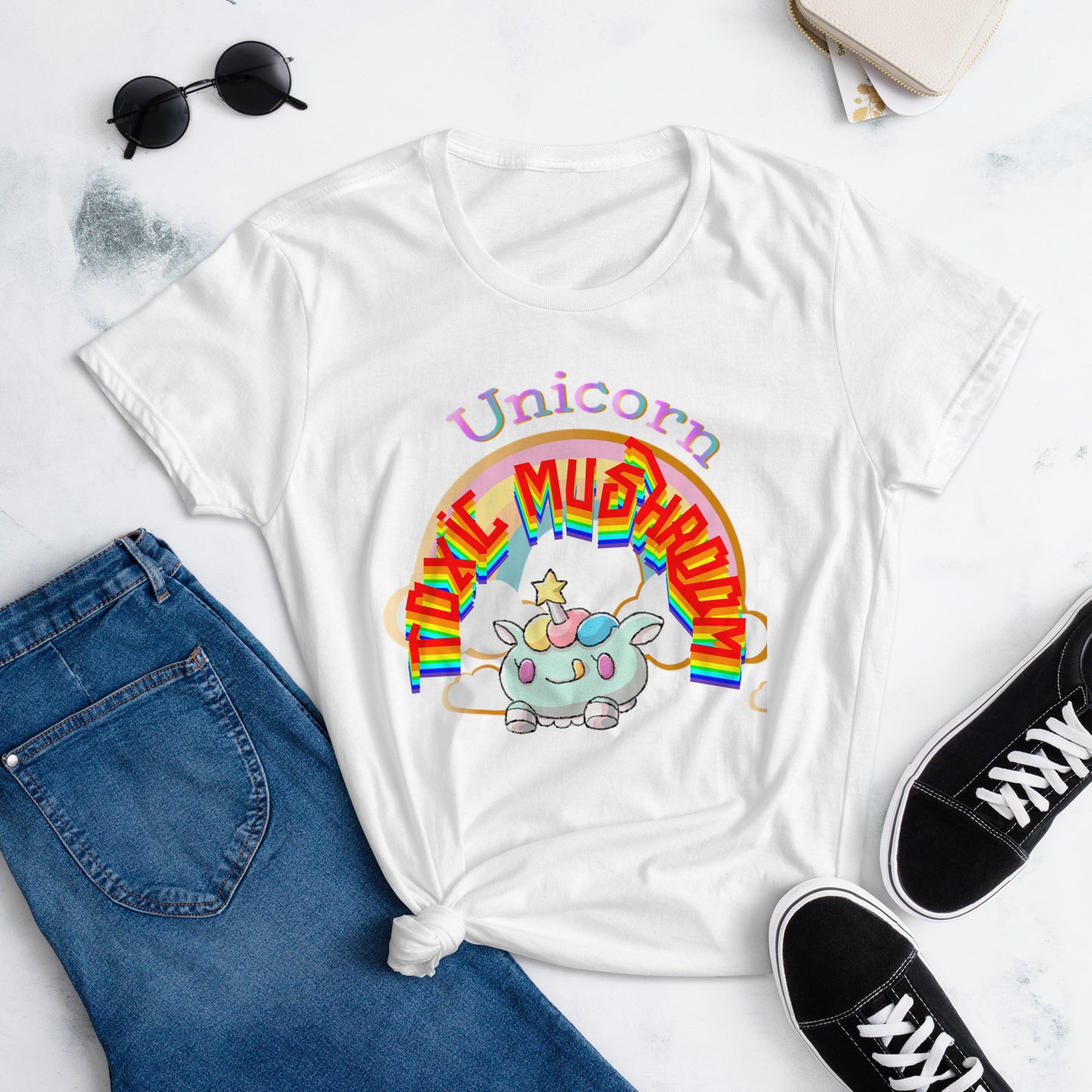 Unicorn Ray Rainbow Toxic Tee