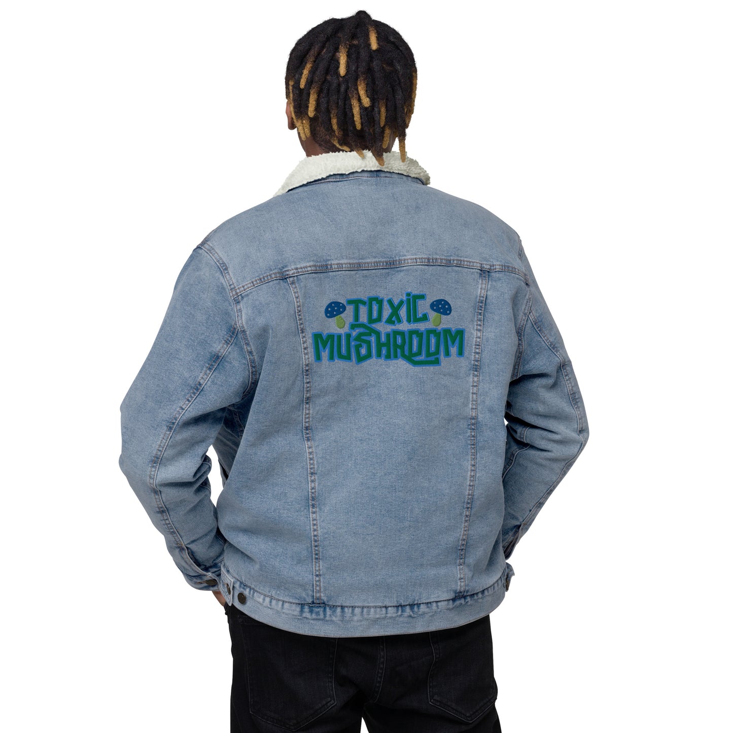Toxic Cap denim sherpa jacket
