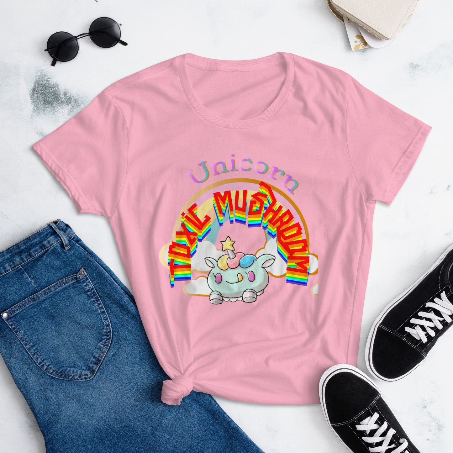 Unicorn Ray  Rainbow Toxic Tee
