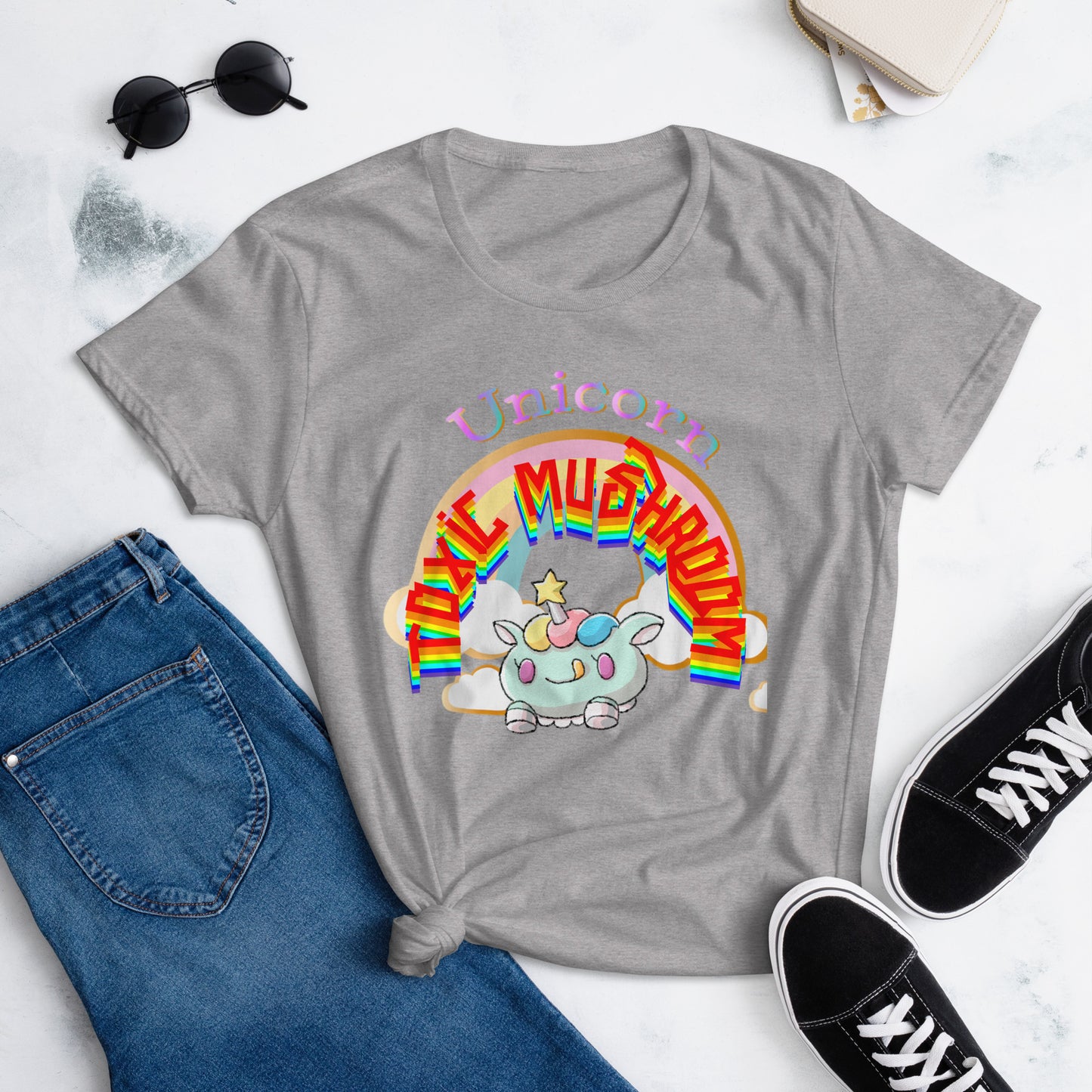Unicorn Ray  Rainbow Toxic Tee