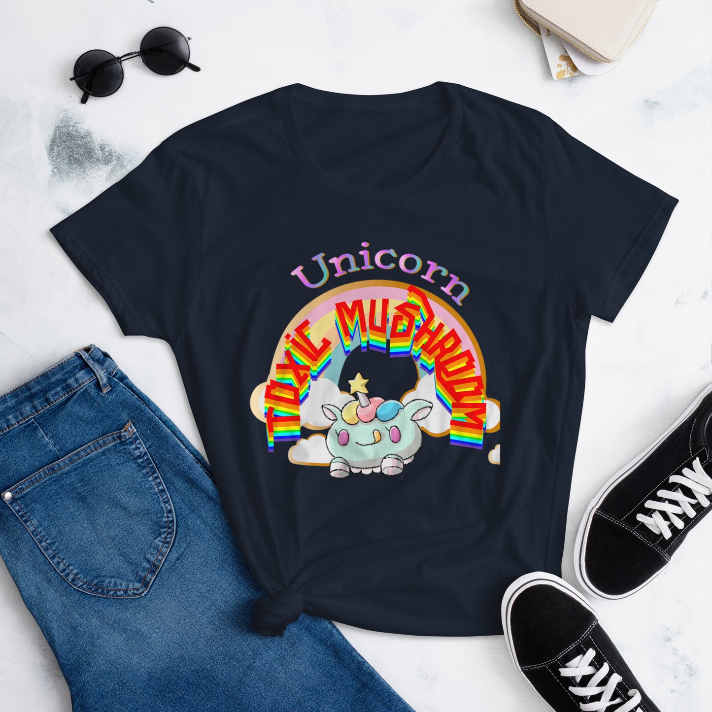 Unicorn Ray  Rainbow Toxic Tee