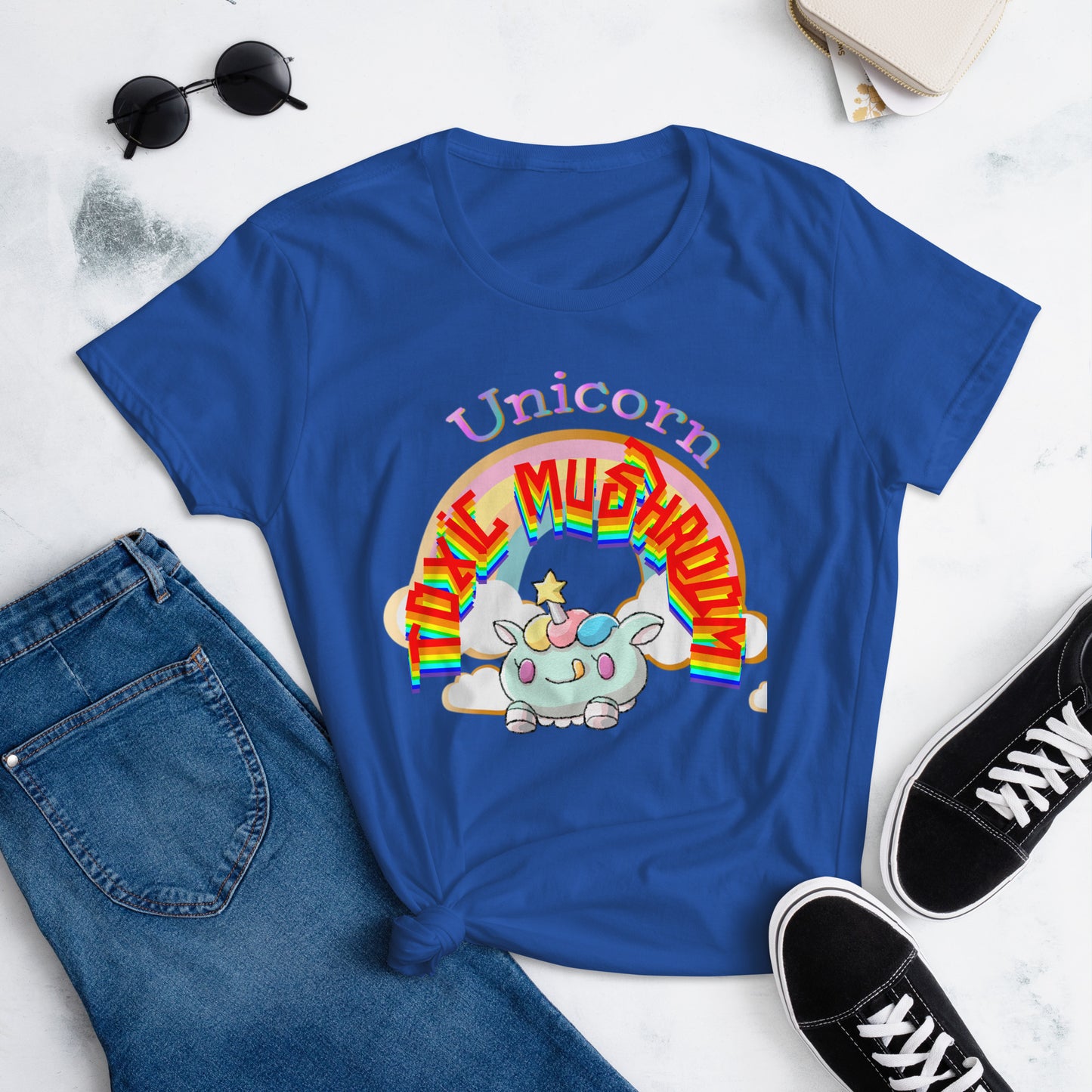 Unicorn Ray  Rainbow Toxic Tee