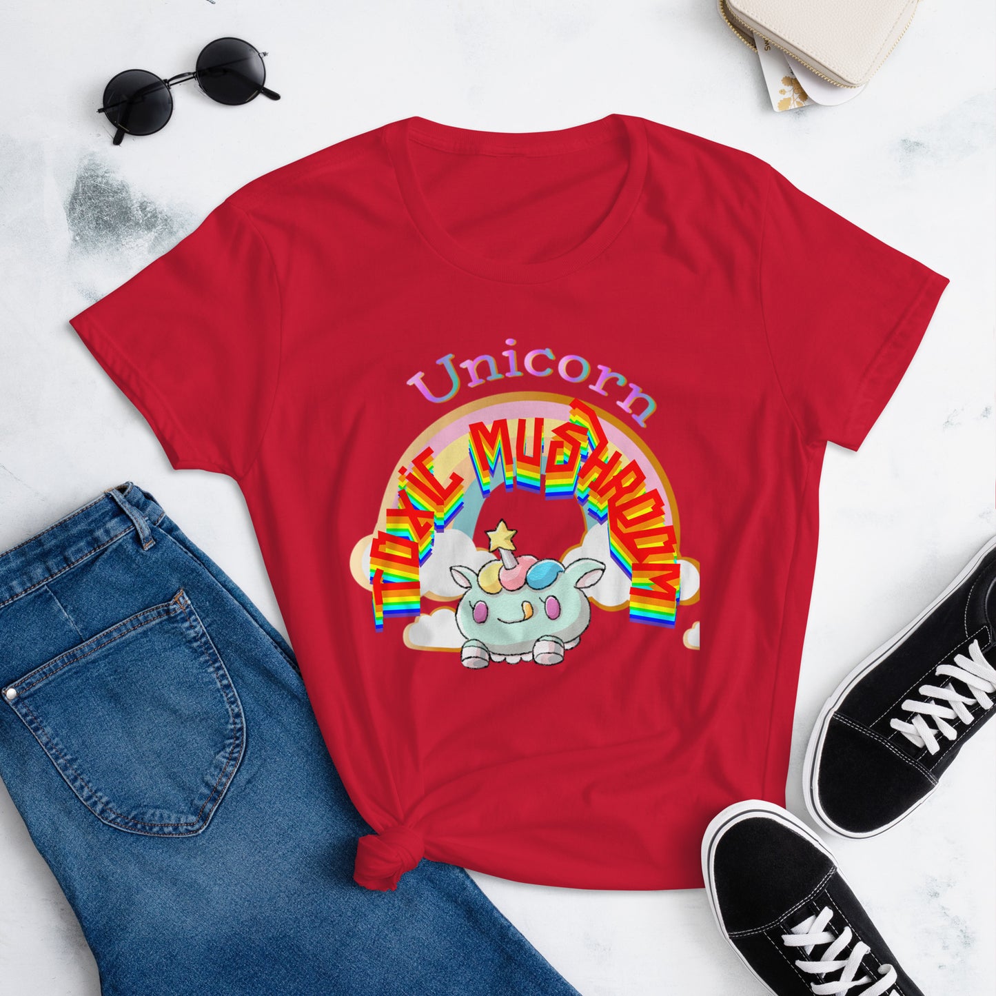 Unicorn Ray  Rainbow Toxic Tee